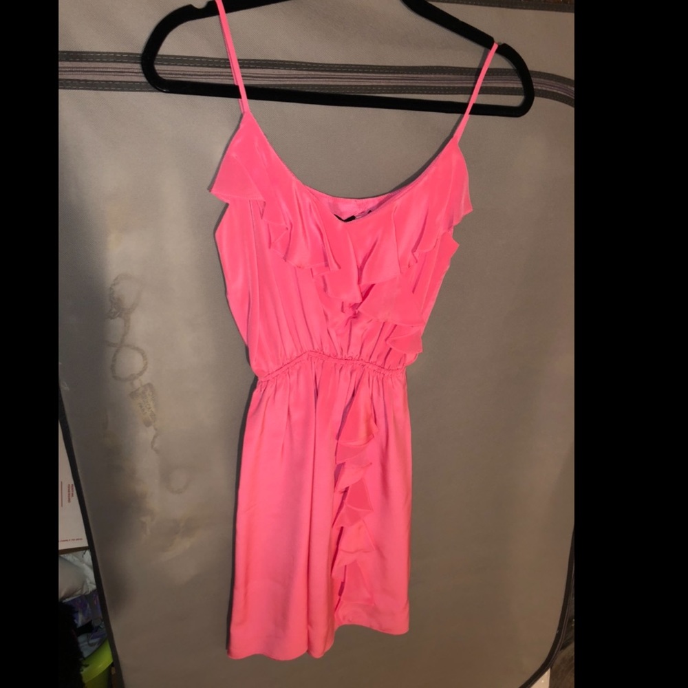Pink silk dress size 0